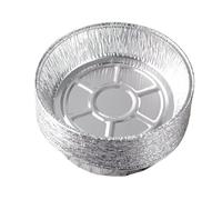 Inserts for Hot Air Fryers - Pack of 50 Aluminium Foil Bowls, Oil-Proof Round Inserts for Steamer Baskets, for Baking Accessories, Microwave, Baking, Restaurant, Kitchen, Meat