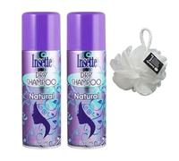 insette Dry Shampoo Natural Revitalise Dull, Greasy Or Lifeless Hair,200mL, Twin Pack With Free Beauty Body Puff(Any Colour)