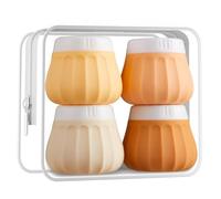 INSFIT 50ml Silicone Travel Containers - CAA Compliant Leakproof Toiletries Jars, BPA-Free Travel Size Containers for Creams, Lotion, Cosmetics (UK Airport Essentials with Lids & Big Spatulas)