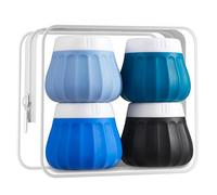 INSFIT 50ml Silicone Travel Containers - CAA Compliant Leakproof Toiletries Jars, BPA-Free Travel Size Containers for Creams, Lotion, Cosmetics (UK Airport Essentials with Lids & Big Spatulas)