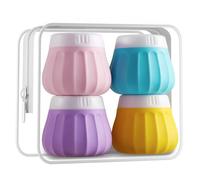 INSFIT 50ml Silicone Travel Containers - CAA Compliant Leakproof Toiletries Jars, BPA-Free Travel Size Containers for Creams, Lotion, Cosmetics (UK Airport Essentials with Lids & Big Spatulas)