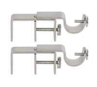 INSFITY Outside Mounted Blinds Curtain Rod Bracket (Only Fit for 1.3-2 inches Rectangle Headrail) No Drill No Tools Required (Patent Depending)