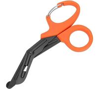 INSGB Modern Orange Medical Scissors, Titanium Tuff Cut, Black Coated, 3.6" x 7.2", 60g