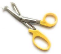 INSGB Tuff Cut Scissors Tough Shears First Aid Nurse Paramedic Emergency EMT (small, Yellow)