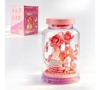 Insgen DIY Panda Piano Rose Blossom Music Building Block Set, Micro Bricks Model Kit for Adults Teens, Home Office Shelf Decor, Detailed Simulation Miniature Craft (Panda Piano Rose)