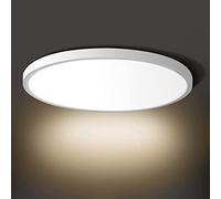 inShareplus 12inch LED Round Ceiling Light Fixture, 4000K Nature White, 24W(240W Equiv) Flat Modern Ceiling Lighting, 3200LM for Bedroom, Kitchen, Bathroom, Living Room, Hallway
