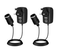 inShareplus 12V 2.5A 30W 2Pack Car Power Inverters, 12Volt Cigarette Lighter Adapter, 100-240V to 12 V Car Lighter Adapter to Wall Outlet Adapter, 12V Power Supply for MP3, Fan, Dash Cam