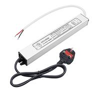 inShareplus LED Power Supply, 24V 40W IP67 Waterproof Outdoor Driver, AC 110-260V to DC 24V 1.7A Low Voltage Transformer, Adapter with 3-Prong Plug for LED Light, Computer Project, Outdoor Use