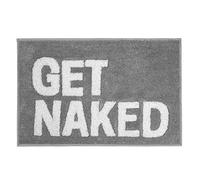 Inshere Get Naked Bath Mat, Bathroom Decor Area Bath Rug Cute Washroom Decor Mat, Soft & Absorbent Plush Non-Slip Washable Grey