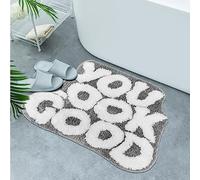 Inshere You Look Good Bath Mat Cute Bathroom Rugs, Grey Kitchen Rugs Door Mats Soft & Absorbent Plush Coral Fabric, Cool Funny Indoor Welcome Mats Home Carpets Non-Slip Washable 25”x21”