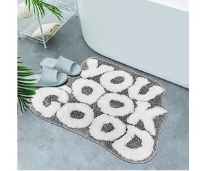 Inshere You Look Good Bath Mat Cute Bathroom Rugs, Grey Kitchen Rugs Door Mats Soft & Absorbent Plush Coral Fabric, Cool Funny Indoor Welcome Mats Home Carpets Non-Slip Washable 25”x21”