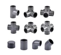 Inside Diameter 20 25 32mm PVC Pipe Connector Straight Elbow Tee Water Pipe Adapter Home DIY Tube 3 4 5 6 Ways(I,I.D 20mm)
