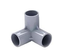 Inside Diameter 20-40mm 3-way/4-way/5-way Three-Dimensional PVC Connectors Water Supply Pipe Fittings Equal Plastic Tee Tubes(Gray 4-Way,20mmX1PCS)