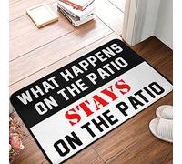 Inside Door Mats For Front Door What Happens On The Patio Stays On The Rug Man Cave Decorations Farmhouse Welcome Mat(50X80CM)
