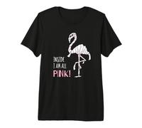 Inside I'm All Pink! Flamingo Mummy Halloween Costume Premium T-Shirt