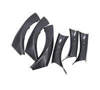Inside Interior Handle For 3 Series E90 E91 E92 316 318 320 325 328i 2004-2012 6pcs Car Interior Door Handle Pull(LHD carbon texture)