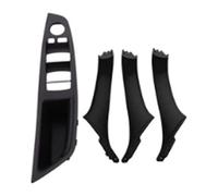 Inside Interior Handle For 5 Series F10 F11 Gray Beige Black Car Inner Panel Pull Trim Cover LHD(E- Black)