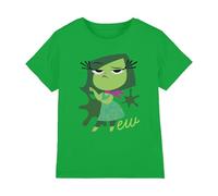 Inside Out 2 Boys Disgust Unisex Kids T-Shirt, Kelly Green, 3-4 Years UK