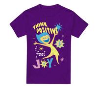 Inside Out 2 Joy Think Positive T-Shirt Purple | Size: Large Inside Out Purple L