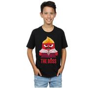 (7-8 Years, Black) Disney Boys Inside Out Anger The Boss T-Shirt