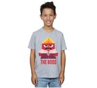 (12-13 Years, Sports Grey) Disney Boys Inside Out Anger The Boss T-Shirt