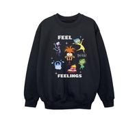 Inside Out Boy's Feelings Sweatshirt in Black | Size: 12-13 Years Inside Out Black 12-13 Years