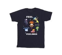 Inside Out Girl's Feelings Cotton T-Shirt in Navy | Size: 12-13 Years Inside Out Navy 12-13 Years