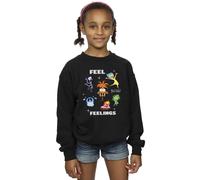 Inside Out Girl's Feelings Sweatshirt in Black | Size: 7-8 Years Inside Out Black 7-8 Years