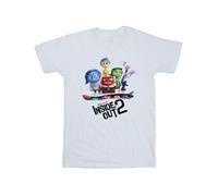 Inside Out Girl's Poster Cotton T-Shirt in White | Size: 3-4 Years Inside Out White 3-4 Years