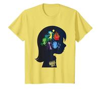Inside Out Head Silhouette Maglietta T-Shirt, Youth, Lemon Yellow, 4T