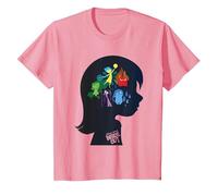 Inside Out Head Silhouette Maglietta T-Shirt, Youth, Pink, 4T
