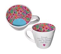 Inside Out Mug with Gift Box - Friends are Like Flowers, They Brighten Your Day
