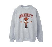 Inside Out Women's Anxiety Collegiate Sweatshirt in Grey | Size: Medium Inside Out Grey M