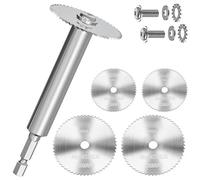 Inside Pipe Cutter, 1/4" Hex Shank PVC Plumbing Inside Cutter Internal Plastic Pipe Cutter Set, Inner Cut Plastic Pipe Below Floor or In Wall (32mm Saw Blades*2, 44mm Saw Blades*2)