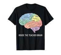 Inside Teacher Brain Lesson Planning Funny Educator Mind T-Shirt