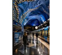 Inside the Stockholm Metro: A Beautiful Hardcover Journal Celebrating Stockholm's World-Famous Underground Art, Scandinavian Design, Swedish Architecture, and European Travel
