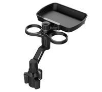 Inside the vehicle Multifunctional Vehicle Drink Cup Base With Food Tray Cell Phone Holder Adjustable Base Car Upholstery Accessories Black