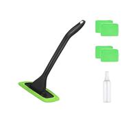 Inside Windshield Cleaning Tool - Detachable Windscreen Nonslip Brush, Vehicle Detailing Washing Accessories, Indoor Frontal Glassy Washing Equipment, Removable for Trucks RVs SUVs Minivans Mirrors