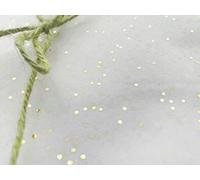 InsideMyNest Sparkly Glitter Gemstones Tissue Paper Sheets (30x20inches / 750x500mm) (Gold Glitter on White, 20)