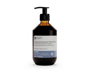 Insight Blonde Brightening Shampoo for Cold Reflections 350 ml | Specific to Maintaining Colour in White, Grey or Blonde Hair | Glass Packaging