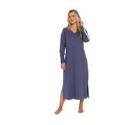 INSIGNIA Ladies Jersey Cotton Lounger Nightdress Nightie Nightshirt (Marl Blue, 16-18)