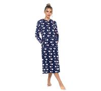 INSIGNIA Ladies Jersey Hooded Lounger Nightdress Nightie Long Sleeve (Grey, 20-22)