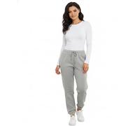 INSIGNIA Ladies Jogging Pants Lounge Trousers (UK, Alpha, S, Regular, Regular, Elastic Bottom Grey)