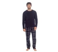 INSIGNIA Mens Fleece Long Sleeve Top Pyjamas Sets (UK, Alpha, L, Regular, Regular, Col 2)
