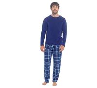 INSIGNIA Mens Fleece Long Sleeve Top Pyjamas Sets (UK, Alpha, M, Regular, Regular, Col 1)