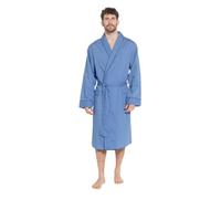 INSIGNIA Mens Plain Woven Lightweight Cotton Poly Dressing Gown Robe (UK, Alpha, 3XL, Regular, Regular, Sky Marl)