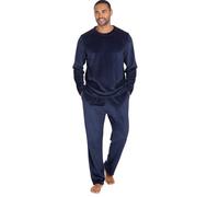 INSIGNIA Mens Super Soft Fleece Long Sleeve Top Pyjamas Sets (UK, Alpha, XL, Regular, Regular, Navy)