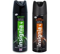 Insígniā - Sport & Dark Seduction - Deodorant Body Spray - For Men | 200mL+200mL [BUNDLE]