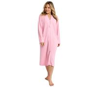 INSIGNIA Women’s Zip Front Waffle Knit Housecoat - 100% Polyester Lightweight Lounge Gown with Tassel Zipper, 42” Length, Patch Pockets (UK, Alpha, S, Regular, Regular, Perfect Peach)