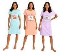 INSIGNIA Womens Ladies Short Sleeve Jersey Nightshirts Nightie Nightdress